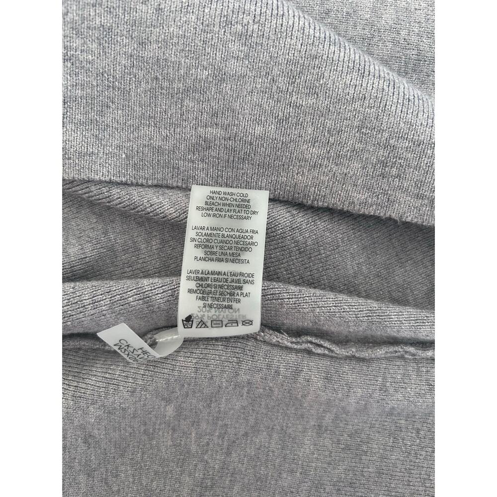 Women’s Medium Calvin Klein Grey Professional V-Neck Dressy Career Sweater - Picture 10 of 10